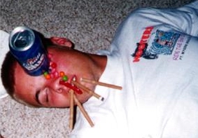  beer, candy, and smokes. it just don't get much better 